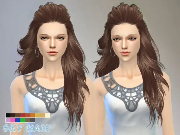 The Sims Resource: Hairstyle 227 by Skysims for Sims 4