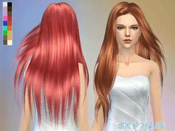 The Sims Resource: Glossy hairstyle 251 by Skysims for Sims 4