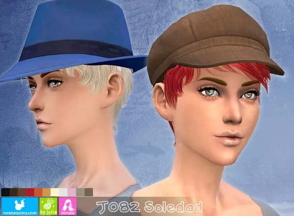 NewSea: J082 Soledad hairstyle for her for Sims 4