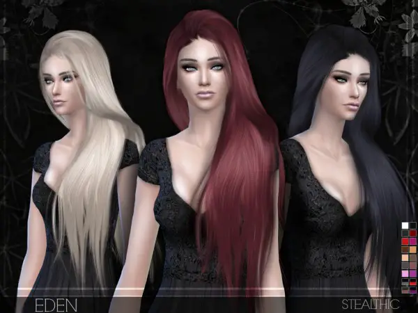 Stealthic: Eden hairstyle by Stealthic for Sims 4