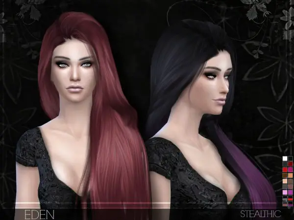 Stealthic: Eden hairstyle by Stealthic for Sims 4