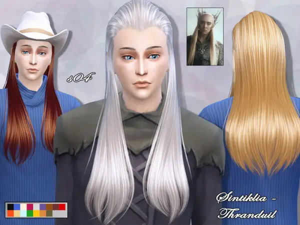 The Sims Resource: Hairstyle 04 Thranduil by Sintiklia for Sims 4