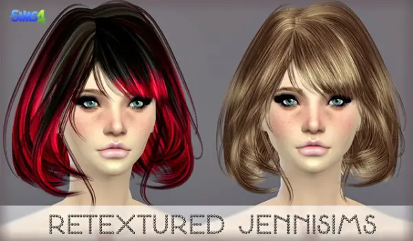 Jenni Sims: Elasims Hairstyle Retextured for Sims 4
