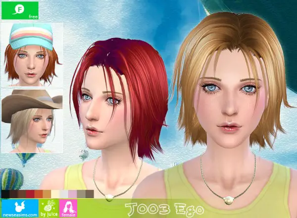 NewSea: Fringe bob hairstyle J003 Ego for Sims 4