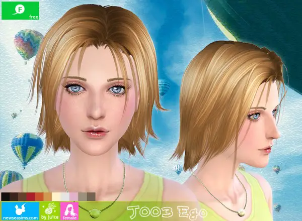 NewSea: Fringe bob hairstyle J003 Ego for Sims 4