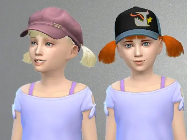 The Sims Resource: Mild pigtails for girls for Sims 4
