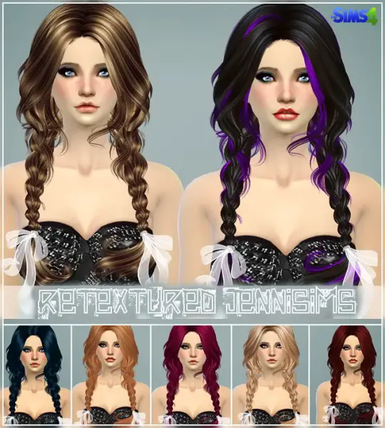 Jenni Sims: Elasims Hairstyle Converted Retextured for Sims 4