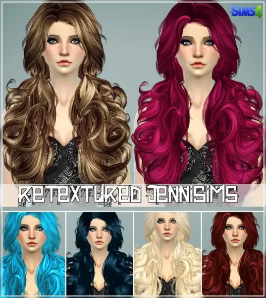 Jenni Sims: Elasims Hairstyle Converted Retextured for Sims 4