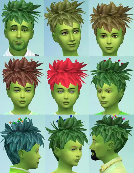 Mod The Sims: Plantsim sims 2 Hairstyle Conversion by Esmeralda for Sims 4