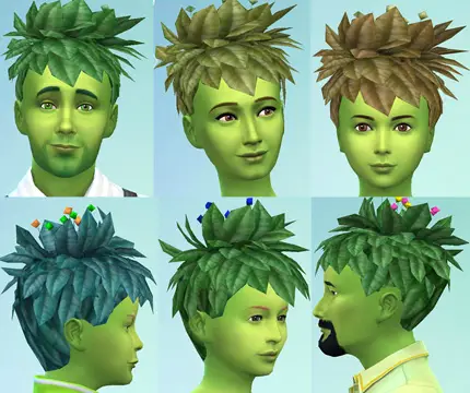 Mod The Sims: Plantsim sims 2 Hairstyle Conversion by Esmeralda for Sims 4