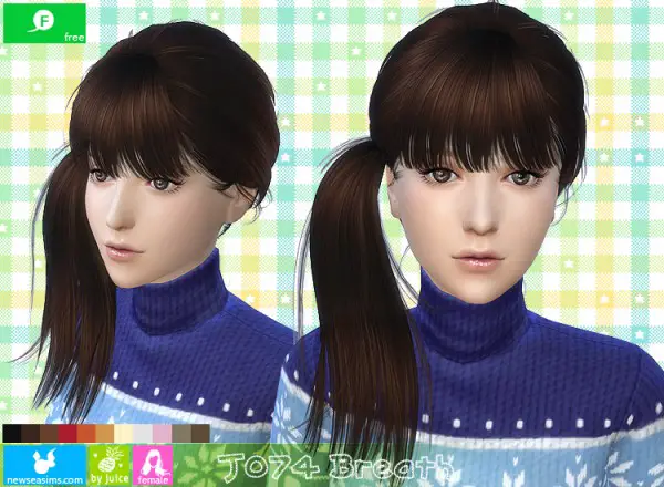 NewSea: J074 Breath hairstyle for Sims 4