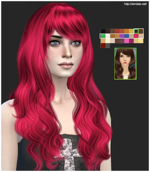 Simista: Cazy`s Sorrow hairstyle retextured for Sims 4