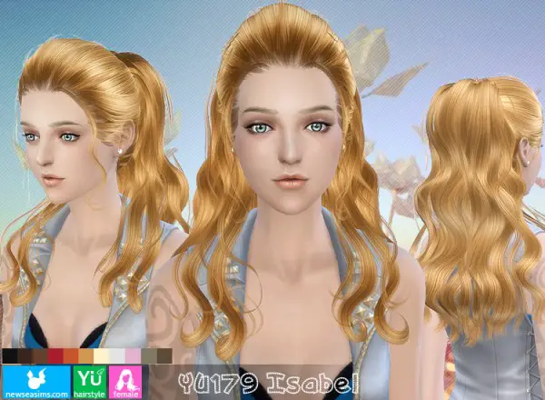 NewSea: YU179 Isabel hairstyle for Sims 4