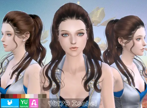 NewSea: YU179 Isabel hairstyle for Sims 4