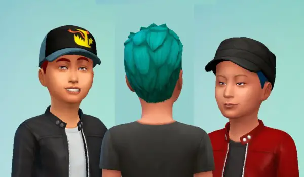 Mystufforigin: Short Spikey Hair for boys for Sims 4