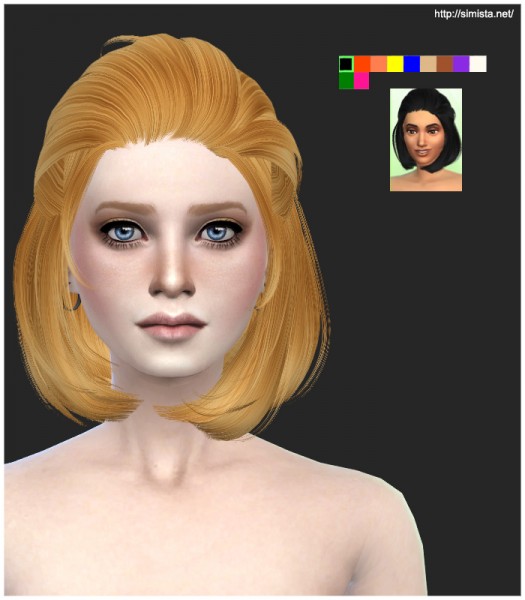 Simista: ELA Newsea`s Hairstyle 06 Retextured for Sims 4