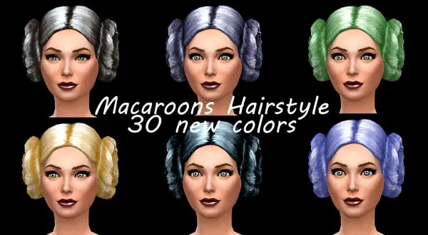 Mod The Sims: Macaroons Hairstyle recolors by Simalicious for Sims 4