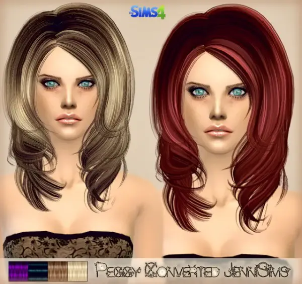 Jenni Sims: Elasims, Peggy, Simista hairstyle converted for Sims 4