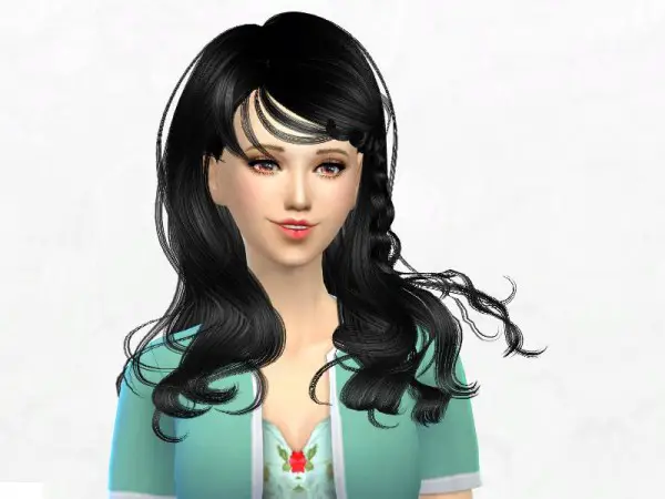 Sakura Phan: Newsea Yu083 Jenifer hairstyle converted for Sims 4