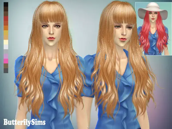 Butterflysims: Hairstyle 049 for Sims 4