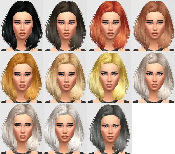 Monolith Sims: Skysims 242 retextured hairstyle for Sims 4
