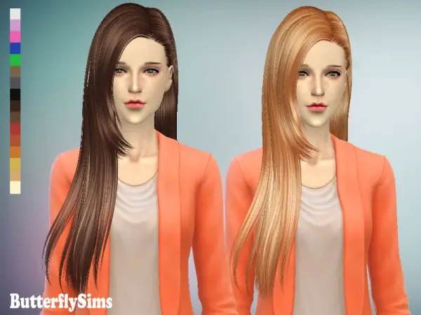 Butterflysims: Hairstyle125 for Sims 4