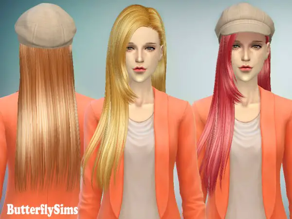 Butterflysims: Hairstyle125 for Sims 4