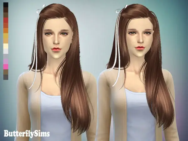 Butterflysims: Hairstyle 099 for Sims 4