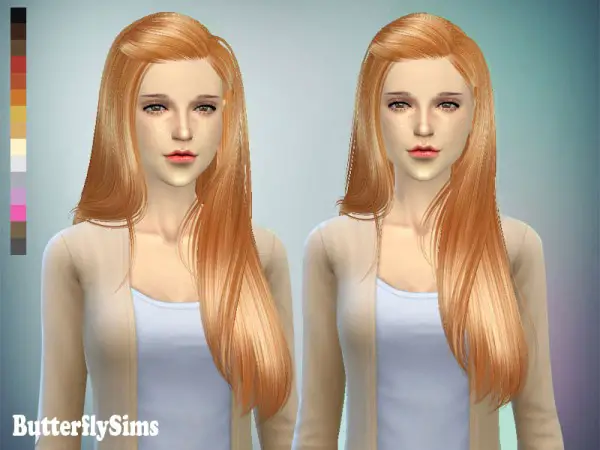 Butterflysims: Hairstyle 099 for Sims 4