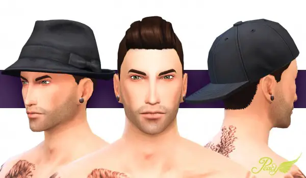 Simsational designs: Shaved Pompadour hairstyle for Sims 4