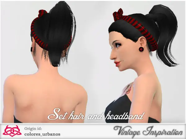 The Sims Resource: Retro hairstyle by Colores Urbanos for Sims 4
