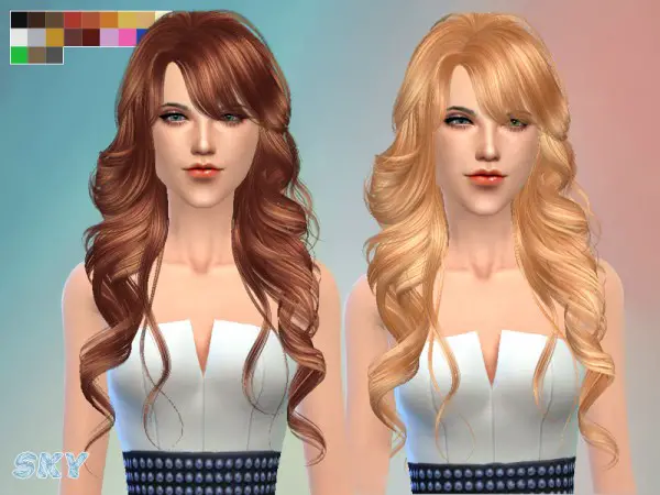 The Sims Resource: Romantic hairstyle 255 by Skysims for Sims 4