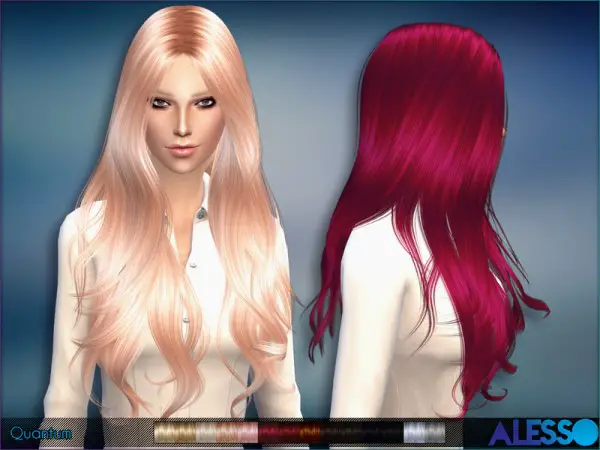 The Sims Resource: Quantum hairstyle by Alesso for Sims 4