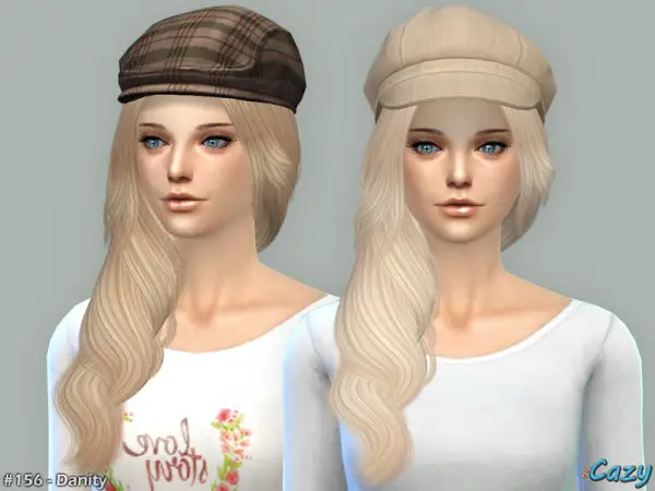 The Sims Resource: Danity Hairstyle by Cazy for Sims 4