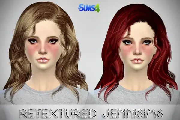 Jenni Sims: Newsea`s Hello Hairstyle and SkySims hairstyle 252 retextured for Sims 4