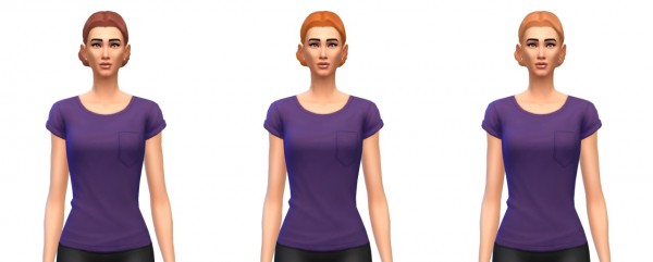 Busted Pixels: Buns low hairstyle for Sims 4
