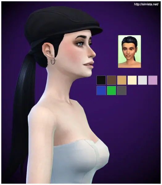 Simista: Braid Side Pony Hairstyle retextured for Sims 4