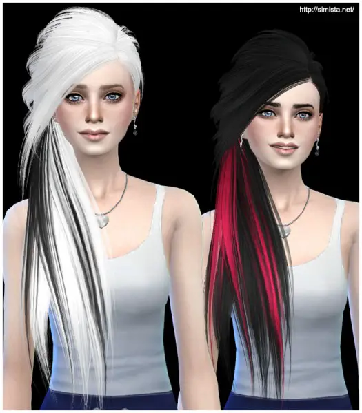 Simista: Skysims Hairstyle 253 retextured for Sims 4