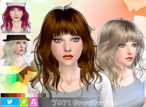 NewSea: J071 Gravitation hairstyle for Sims 4