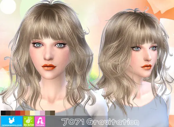 NewSea: J071 Gravitation hairstyle for Sims 4