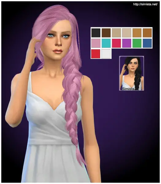 Simista: Skysims 257 hairstyle retextured for Sims 4