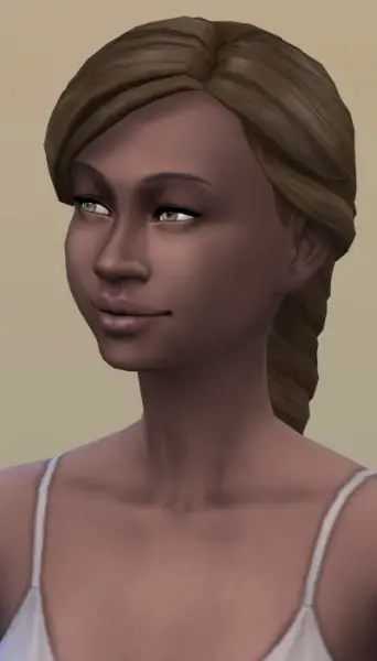 Vicarious Living: Braid Fishtail hairstyle retextured for Sims 4