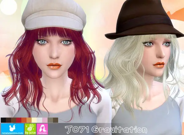 NewSea: J071 Gravitation hairstyle for Sims 4