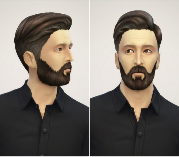    select a Website   : Parted left hairstyle for Sims 4