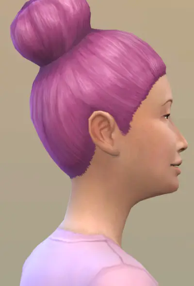 Vicarious Living: Bun Large High hairstyle retextured for Sims 4