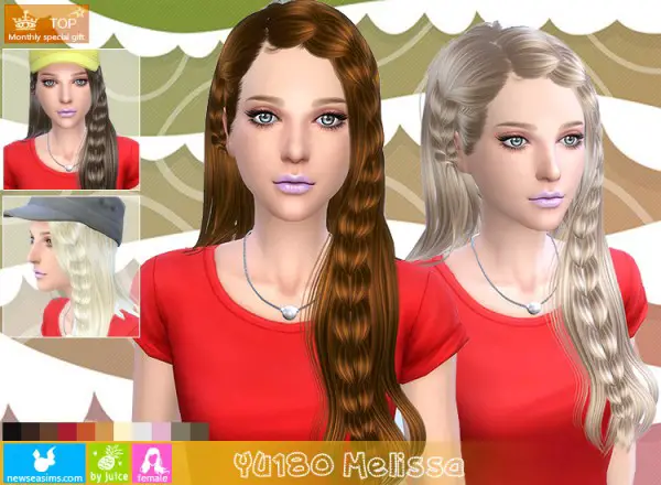 NewSea: YU180 Melissa hairstyle for Sims 4