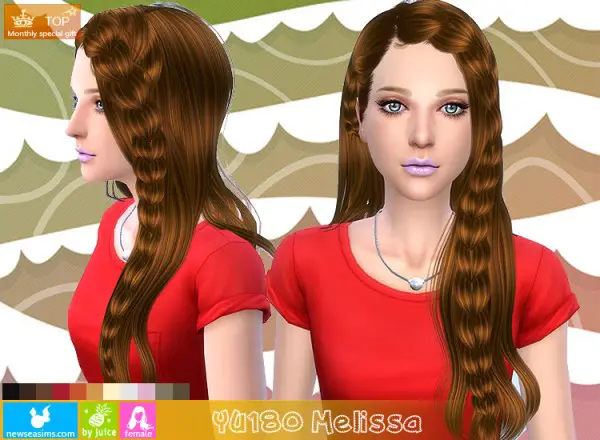 NewSea: YU180 Melissa hairstyle for Sims 4