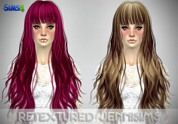 Jenni Sims: Butterflysims Hairs retextured (including mesh) for Sims 4