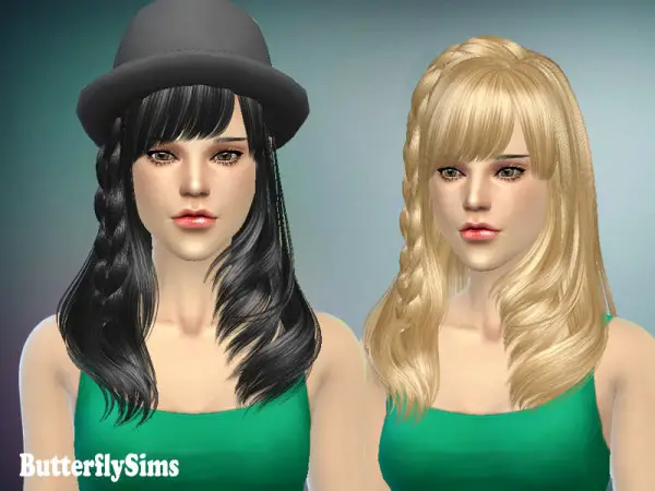 Butterflysims: Hairstyle 090 for Sims 4