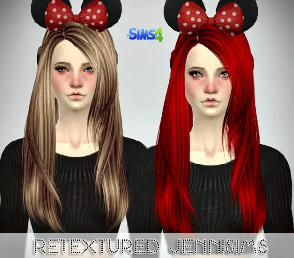 Jenni Sims: Butterflysims 099,132,136 Hairstyles retextured for Sims 4